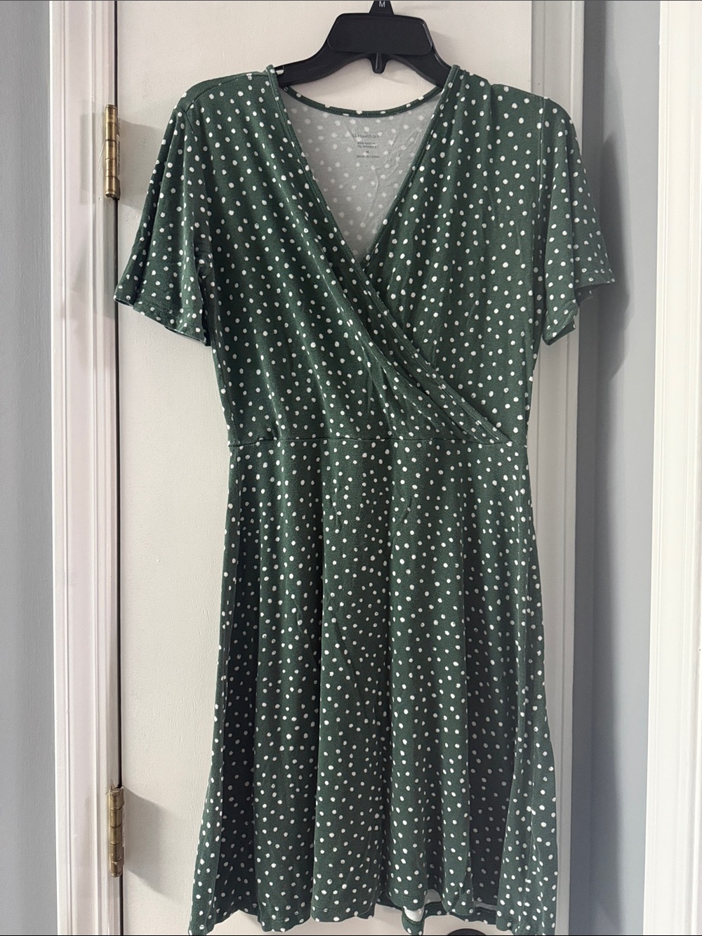 41 Hawthorn Green Polka Dot Wrap Dress